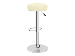 Banco*vidaxl Bancos de bar 2 pcs tecido cor Creme
