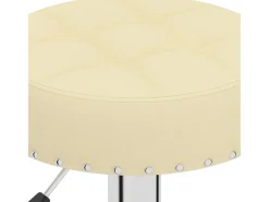 Banco*vidaxl Bancos de bar 2 pcs tecido cor Creme