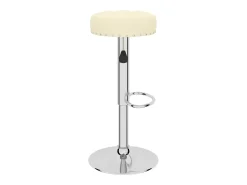 Banco*vidaxl Bancos de bar 2 pcs tecido cor Creme