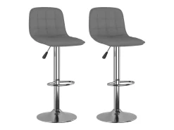 New vidaxl Bancos de bar 2 pcs tecido -claro Cinzento