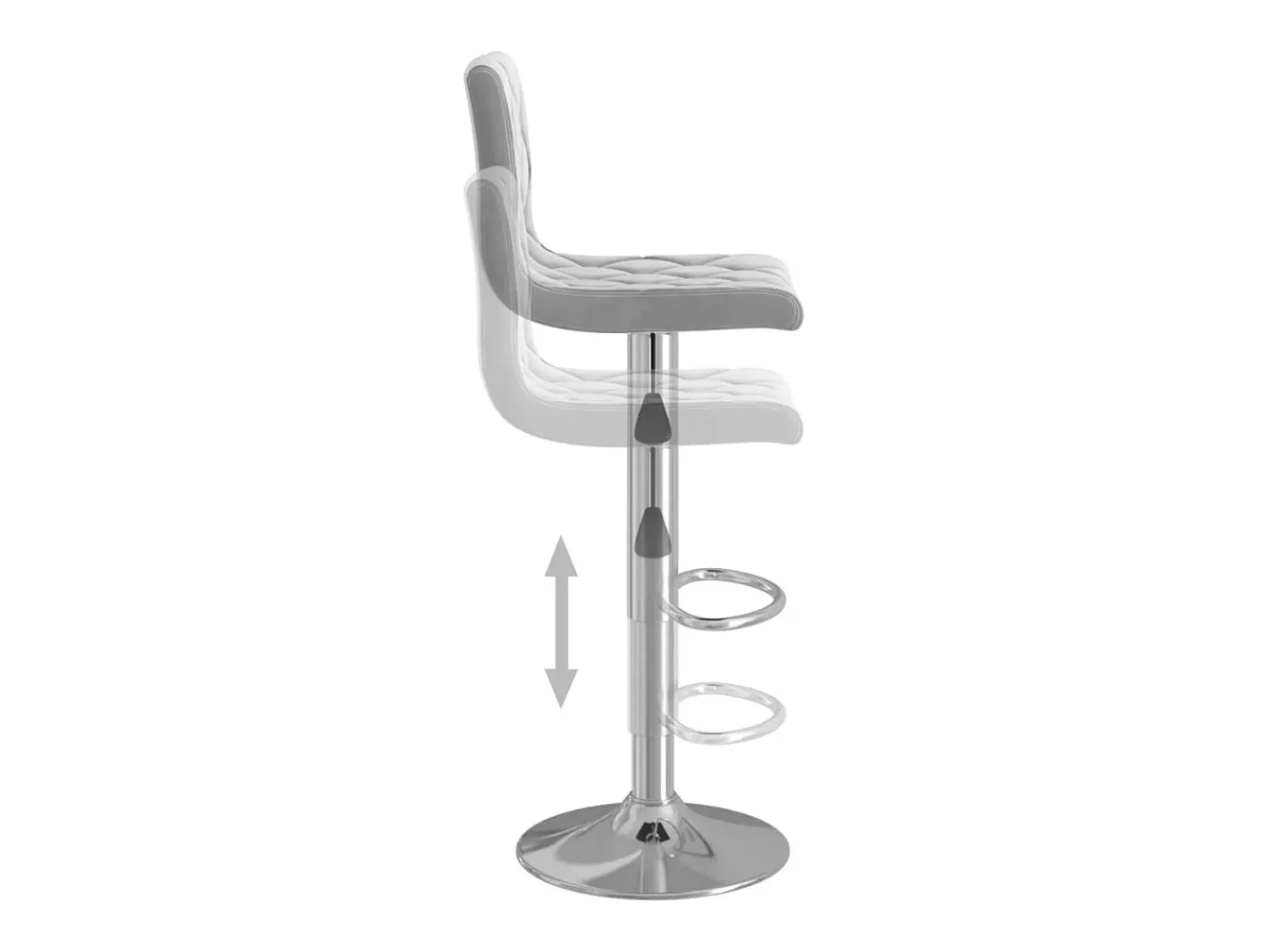 vidaxl Bancos de bar 2 pcs veludo -claro^ Banco