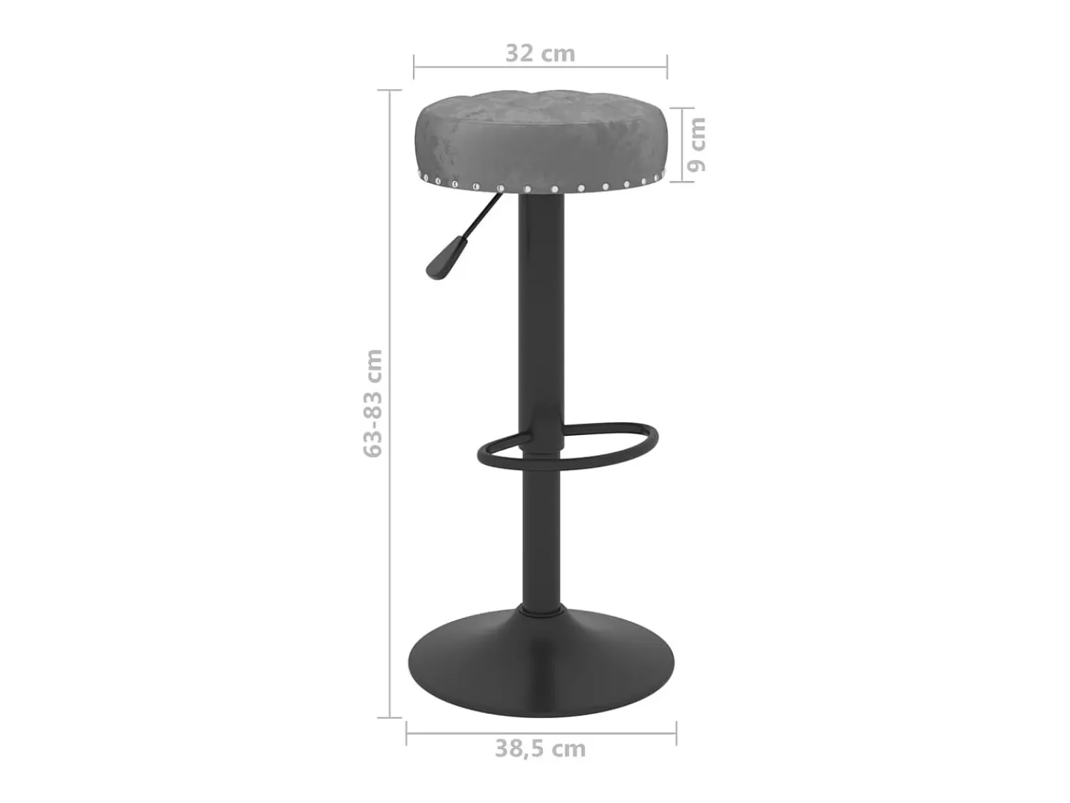 vidaxl Bancos de bar 2 pcs veludo -escuro^ Banco