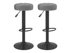vidaxl Bancos de bar 2 pcs veludo -escuro^ Banco