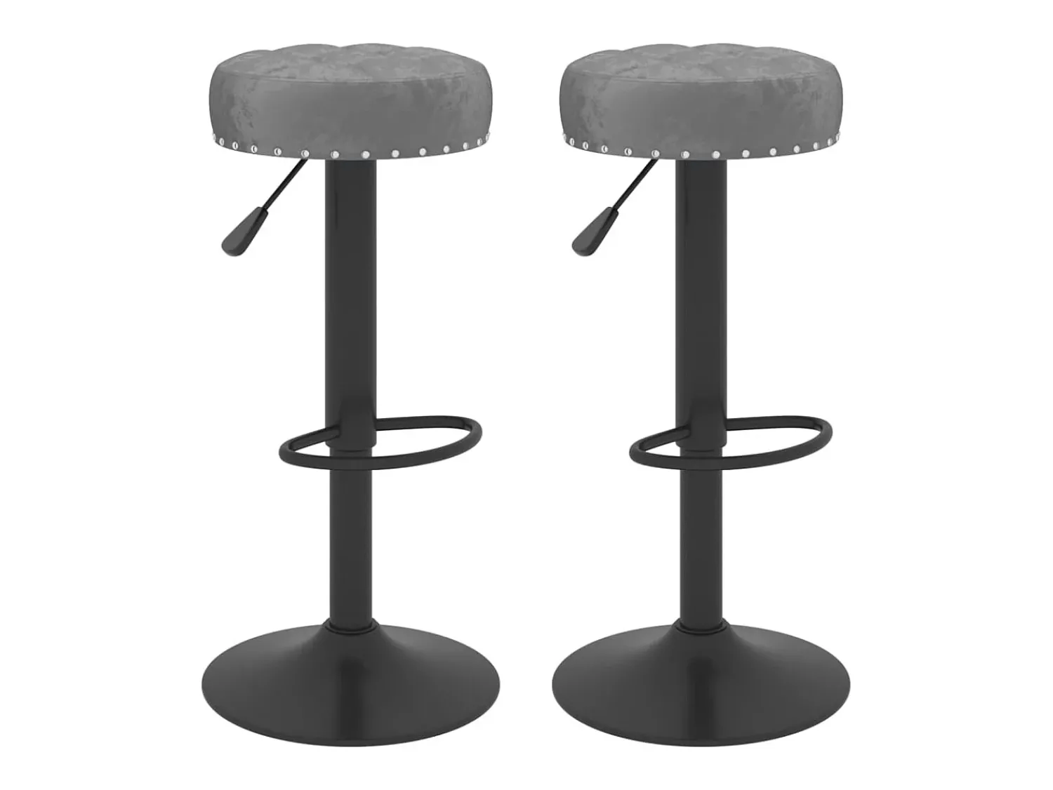 vidaxl Bancos de bar 2 pcs veludo -escuro^ Banco
