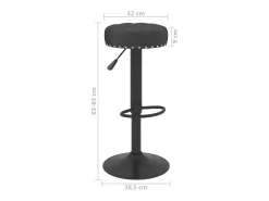 Banco*vidaxl Bancos de bar 2 pcs veludo Preto