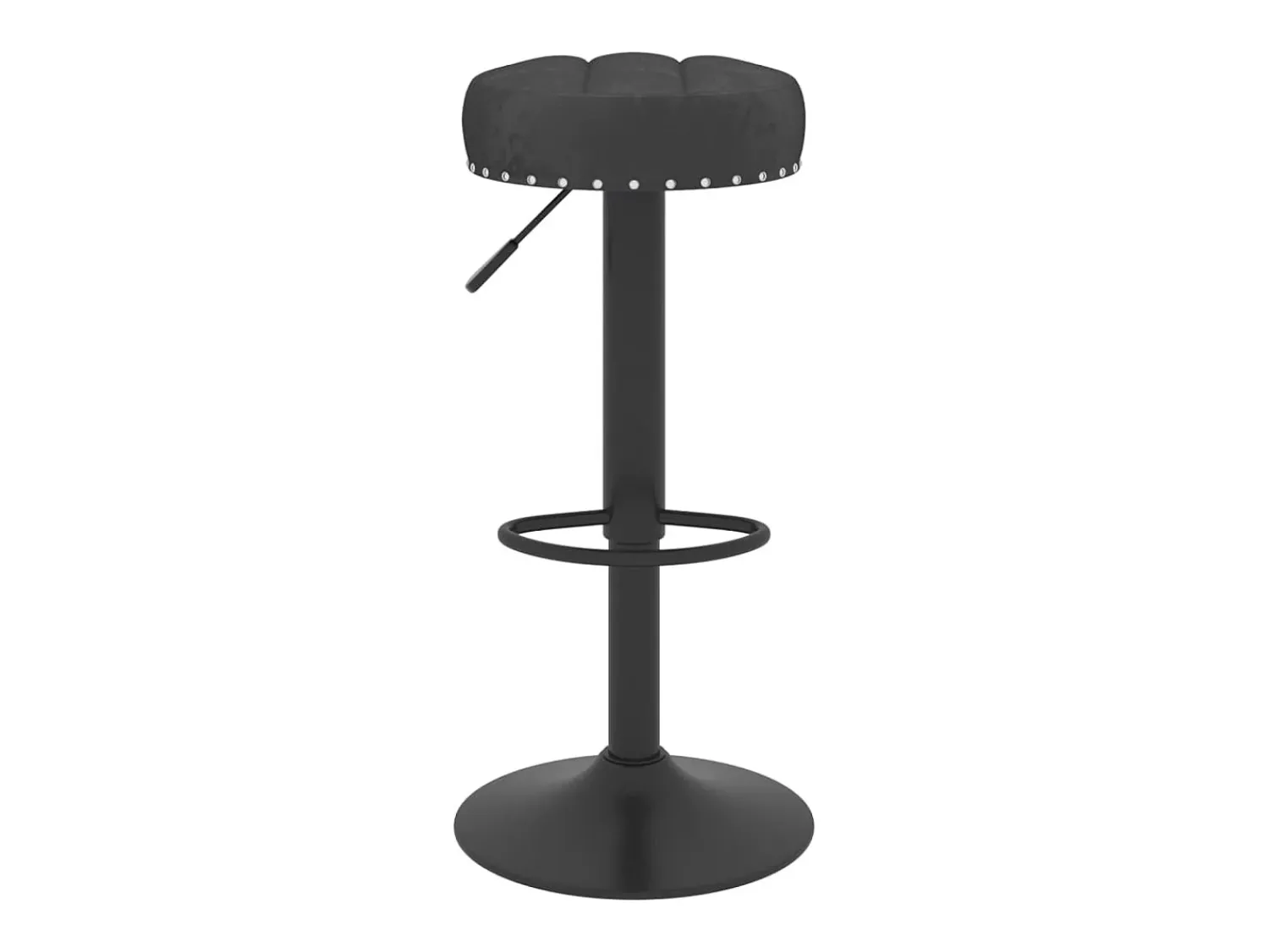 Banco*vidaxl Bancos de bar 2 pcs veludo Preto