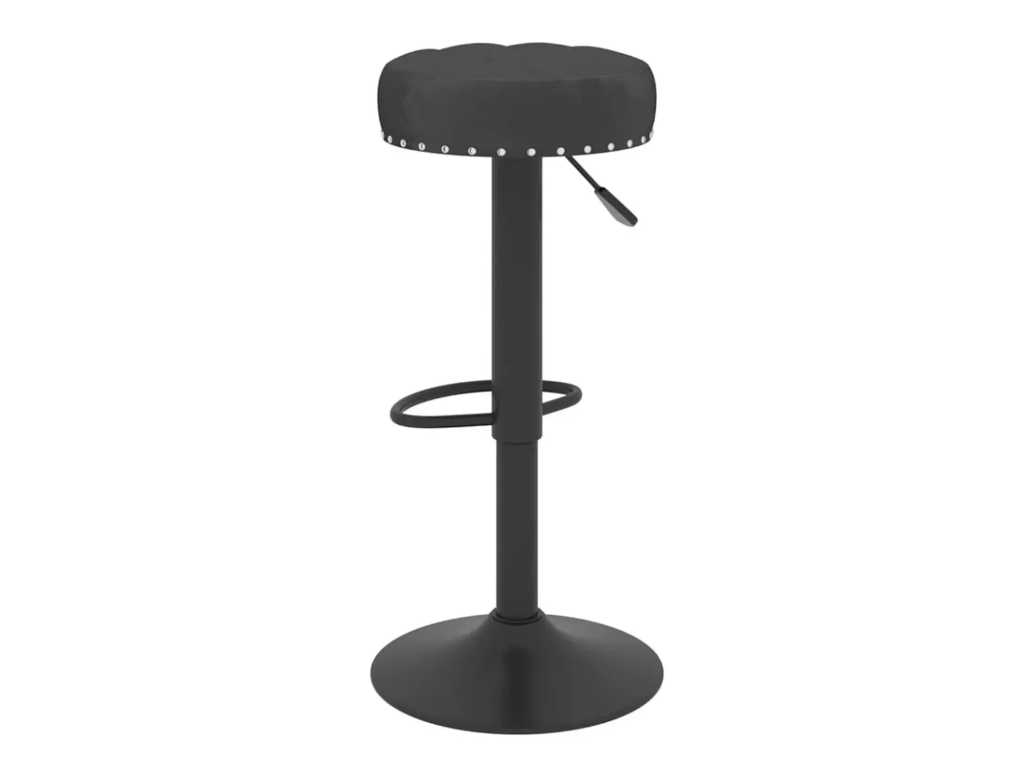 Banco*vidaxl Bancos de bar 2 pcs veludo Preto