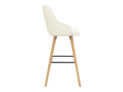 Banco*vidaxl Bancos de bar 2 pcs veludo Creme