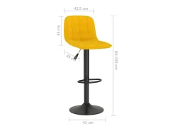 Banco|vidaxl Bancos de bar 2 pcs veludo Amarelo