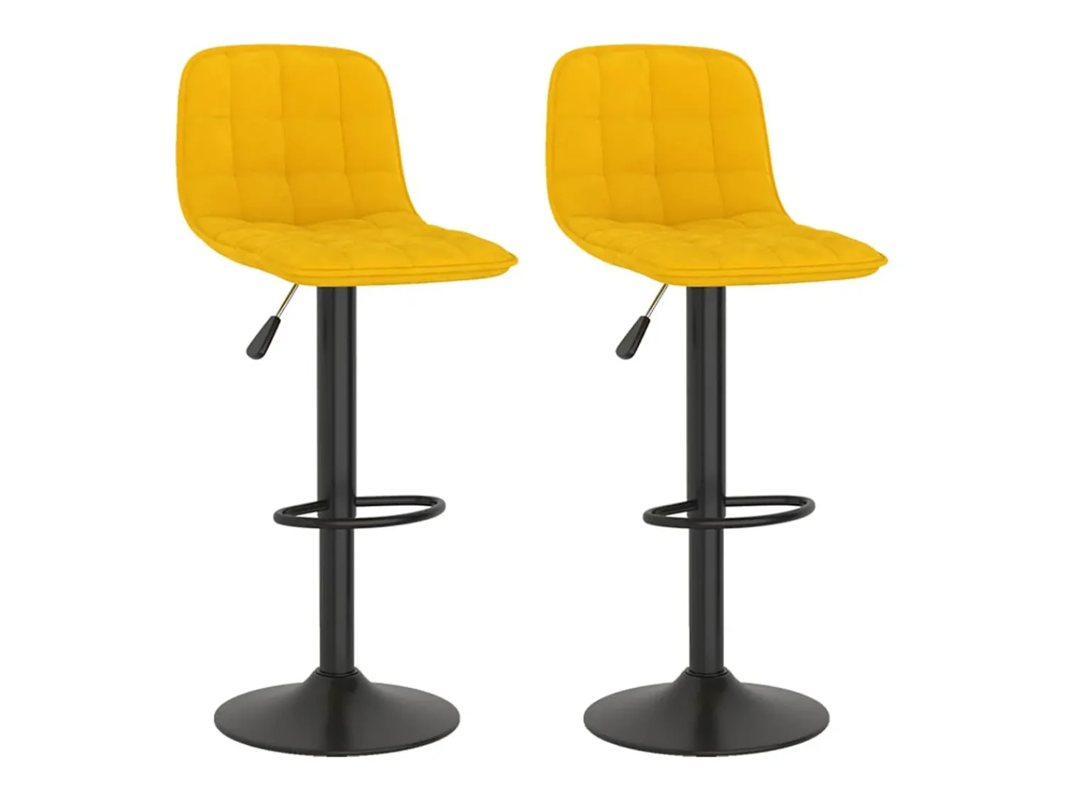 Banco|vidaxl Bancos de bar 2 pcs veludo Amarelo