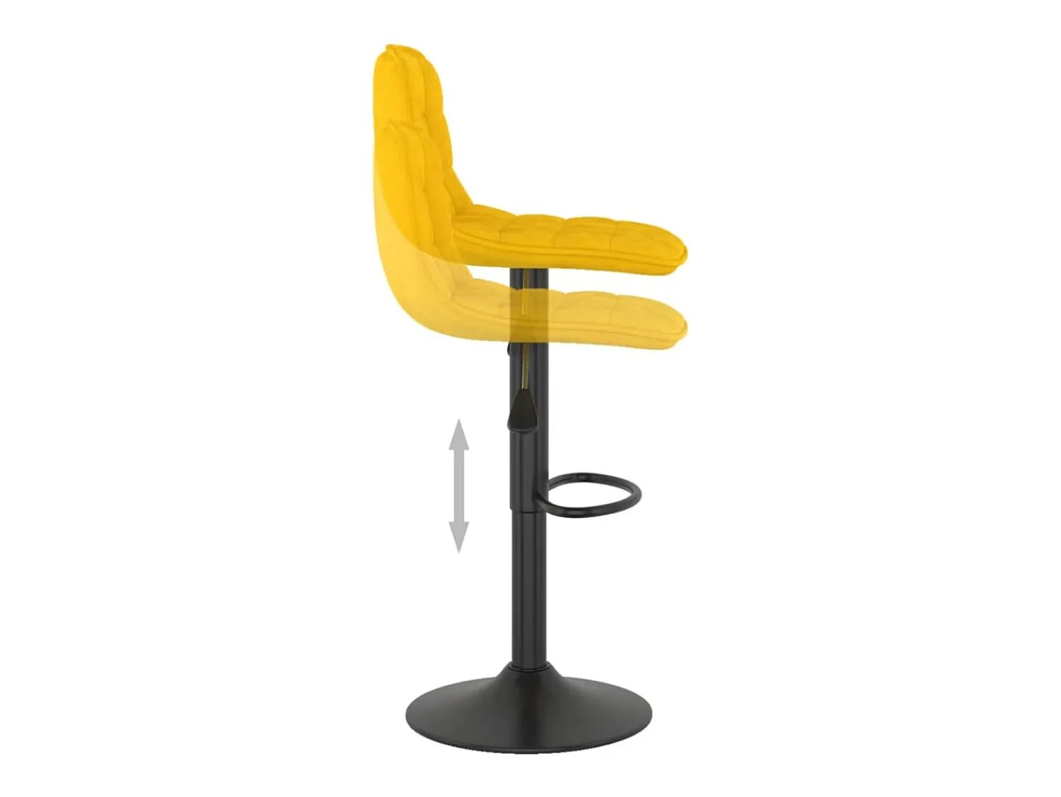 Banco|vidaxl Bancos de bar 2 pcs veludo Amarelo