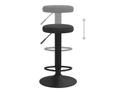 Banco*vidaxl Bancos de bar 2 pcs veludo Preto