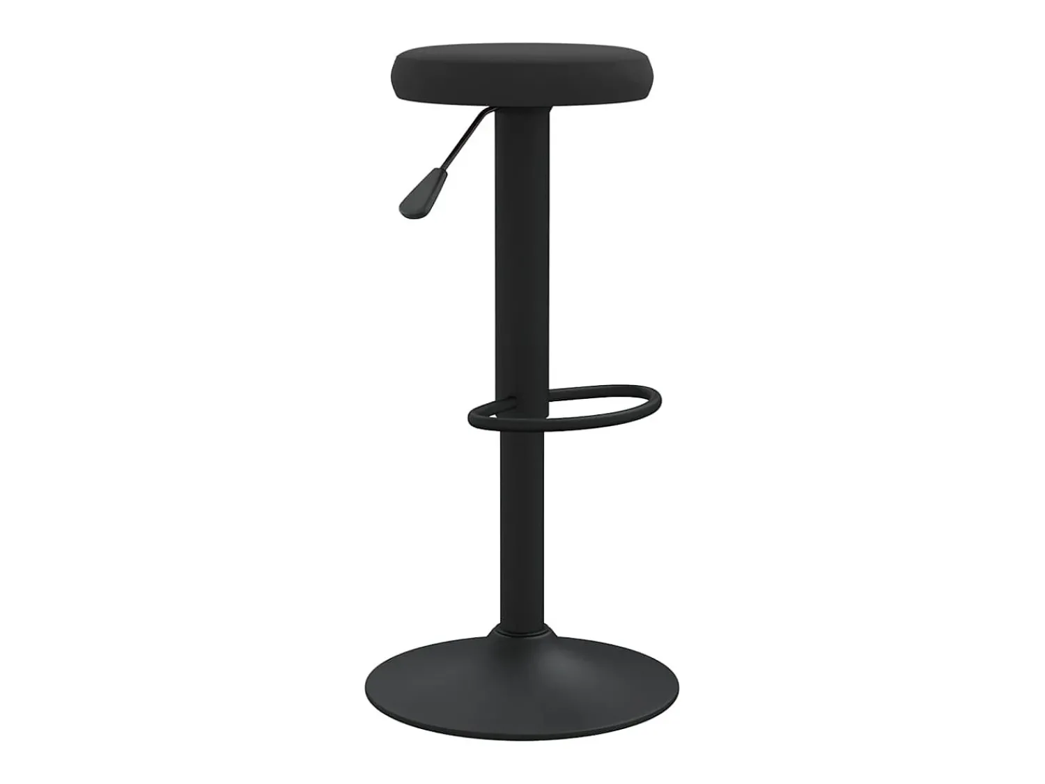 Banco*vidaxl Bancos de bar 2 pcs veludo Preto