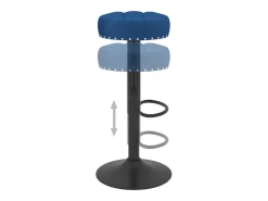 Banco|vidaxl Bancos de bar 2 pcs veludo Azul