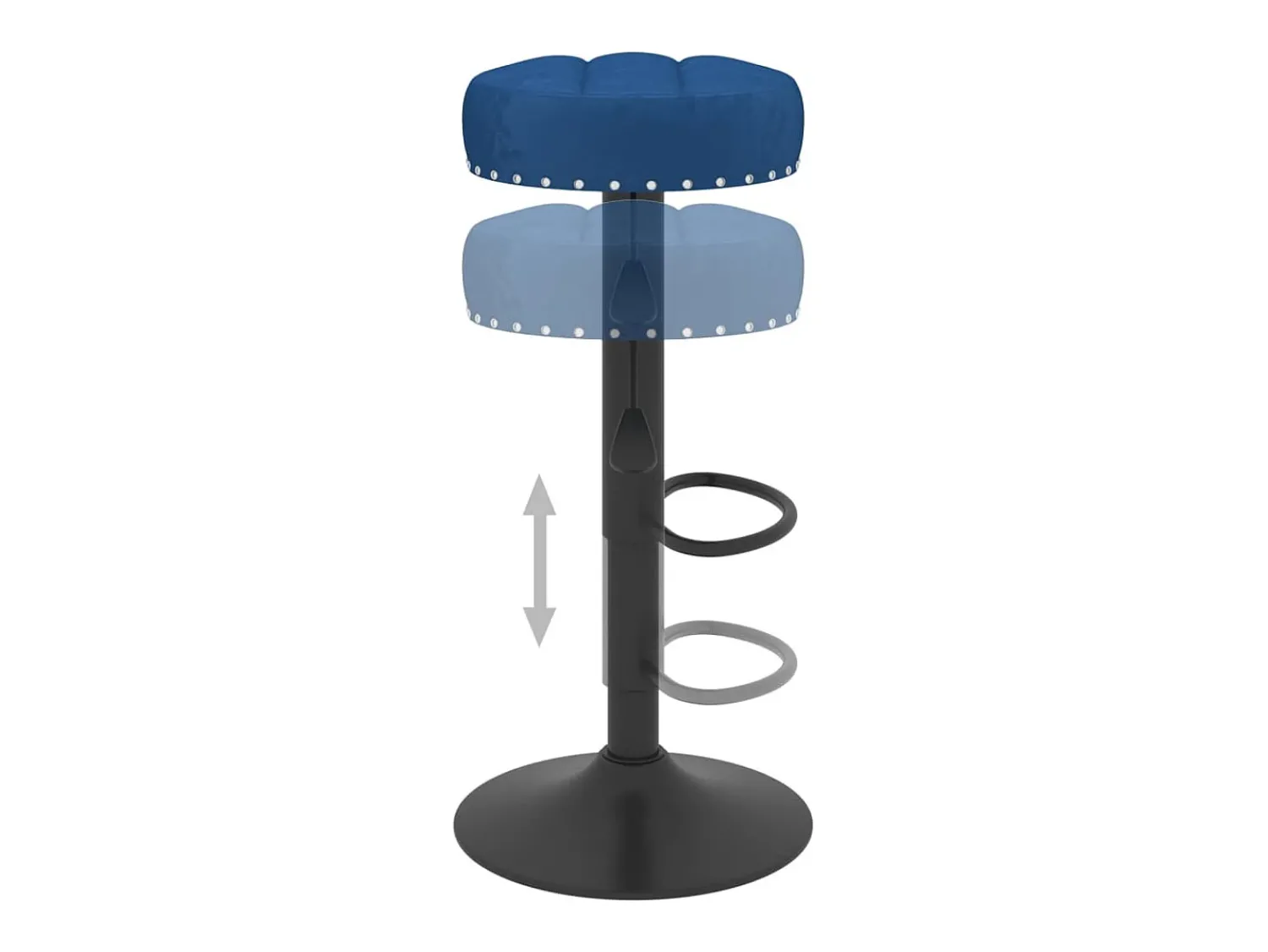 Banco|vidaxl Bancos de bar 2 pcs veludo Azul