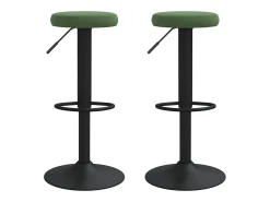 Banco*vidaxl Bancos de bar 2 pcs veludo -escuro Verde