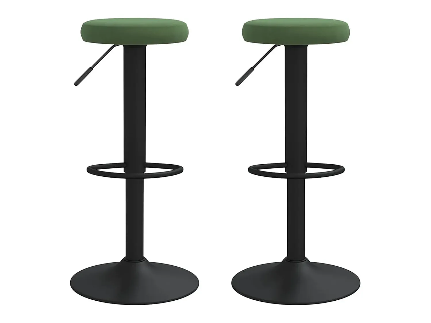 Banco*vidaxl Bancos de bar 2 pcs veludo -escuro Verde
