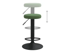 Banco*vidaxl Bancos de bar 2 pcs veludo -escuro Verde
