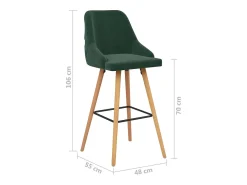 Outlet vidaxl Bancos de bar 2 pcs veludo -escuro Verde