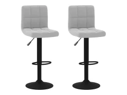 Banco|vidaxl Bancos de bar 2 pcs veludo -claro Cinzento