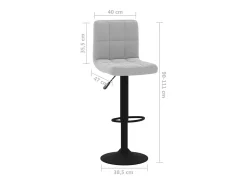 Banco|vidaxl Bancos de bar 2 pcs veludo -claro Cinzento