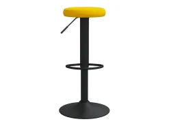 vidaxl Bancos de bar 2 pcs veludo mostarda Amarelo