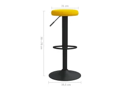 vidaxl Bancos de bar 2 pcs veludo mostarda Amarelo