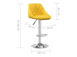 Clearance vidaxl Bancos de bar 2 pcs veludo mostarda Amarelo