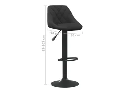Hot vidaxl Bancos de bar 2 pcs veludo Preto