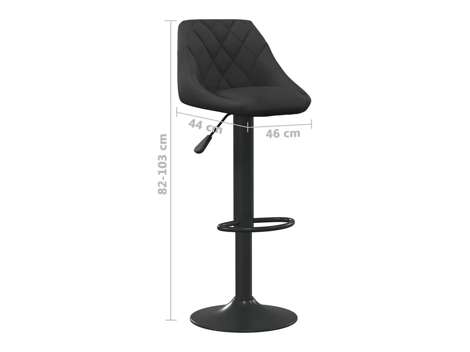 Hot vidaxl Bancos de bar 2 pcs veludo Preto