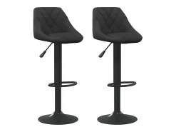 Hot vidaxl Bancos de bar 2 pcs veludo Preto