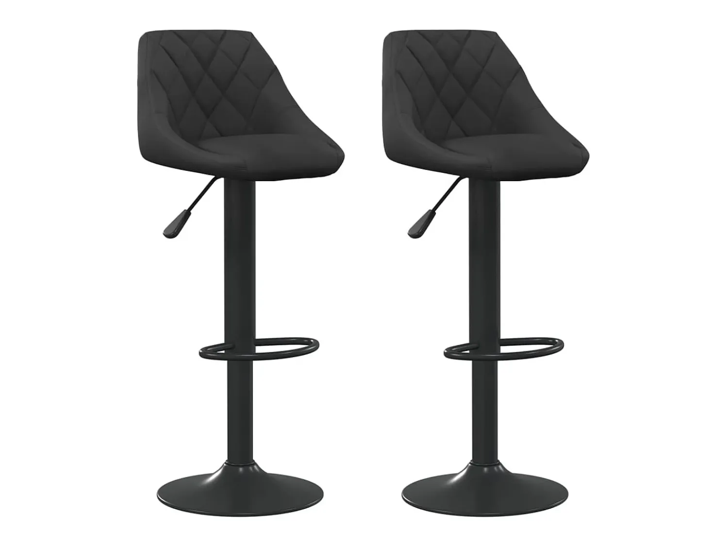 Hot vidaxl Bancos de bar 2 pcs veludo Preto