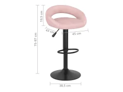 Banco|vidaxl Bancos de bar 2 pcs veludo Rosa