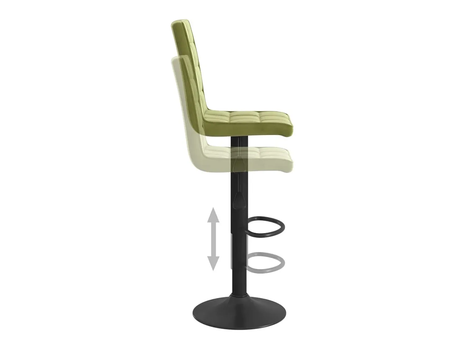 Banco*vidaxl Bancos de bar 2 pcs veludo -claro Verde