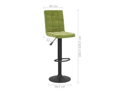 Banco*vidaxl Bancos de bar 2 pcs veludo -claro Verde
