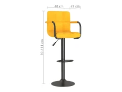 Outlet vidaxl Bancos de bar 2 pcs veludo mostarda Amarelo