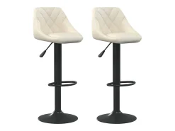 Banco| Bancos de bar 2 pcs veludo PT443489 Creme