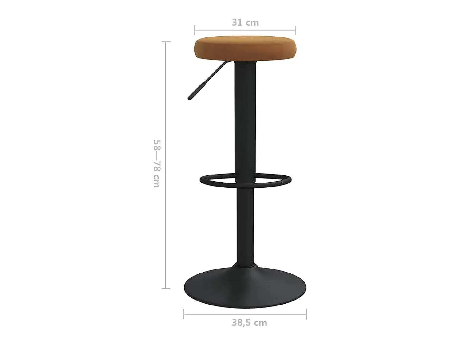 vidaxl Bancos de bar 2 pcs veludo^ Banco
