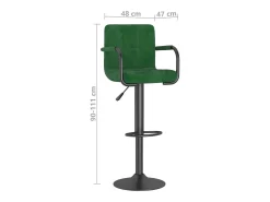 Banco*vidaxl Bancos de bar 2 pcs veludo -escuro Verde
