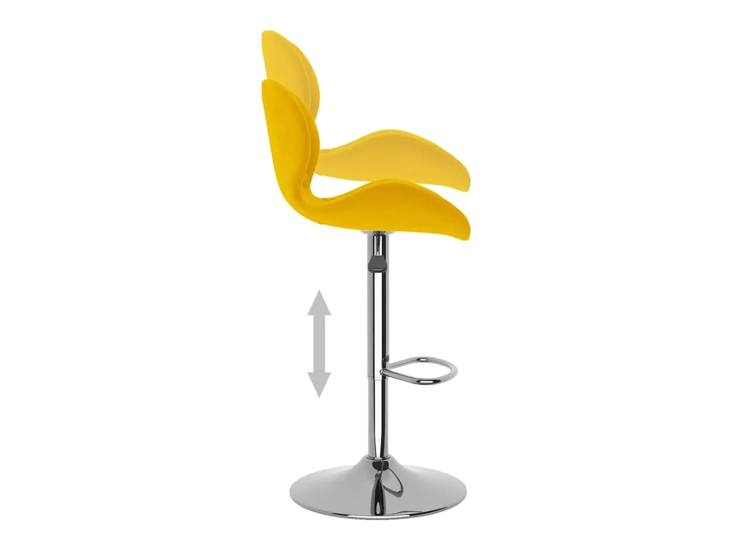 vidaxl Bancos de bar 2 pcs veludo mostarda^ Banco