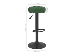 Banco*vidaxl Bancos de bar 2 pcs veludo -escuro Verde