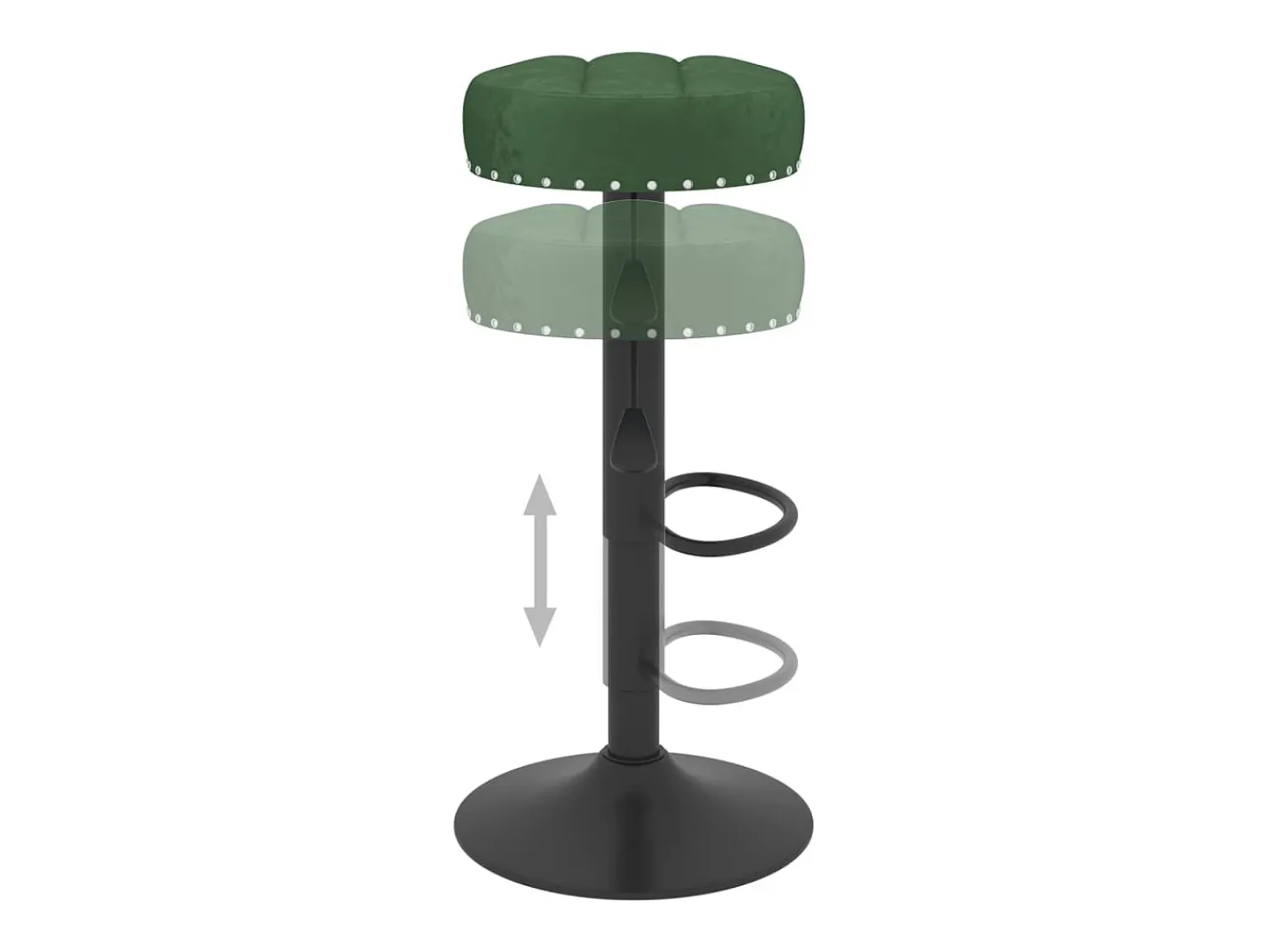 Banco*vidaxl Bancos de bar 2 pcs veludo -escuro Verde