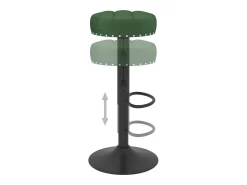 Banco*vidaxl Bancos de bar 2 pcs veludo -escuro Verde