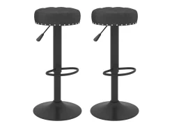 Clearance Bancos de bar 2 pcs veludo PT921897 Preto