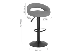 Banco*vidaxl Bancos de bar 2 pcs veludo -claro Cinzento
