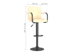 Banco|vidaxl Bancos de bar 2 pcs veludo Creme