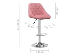 vidaxl Bancos de bar 2 pcs veludo Rosa
