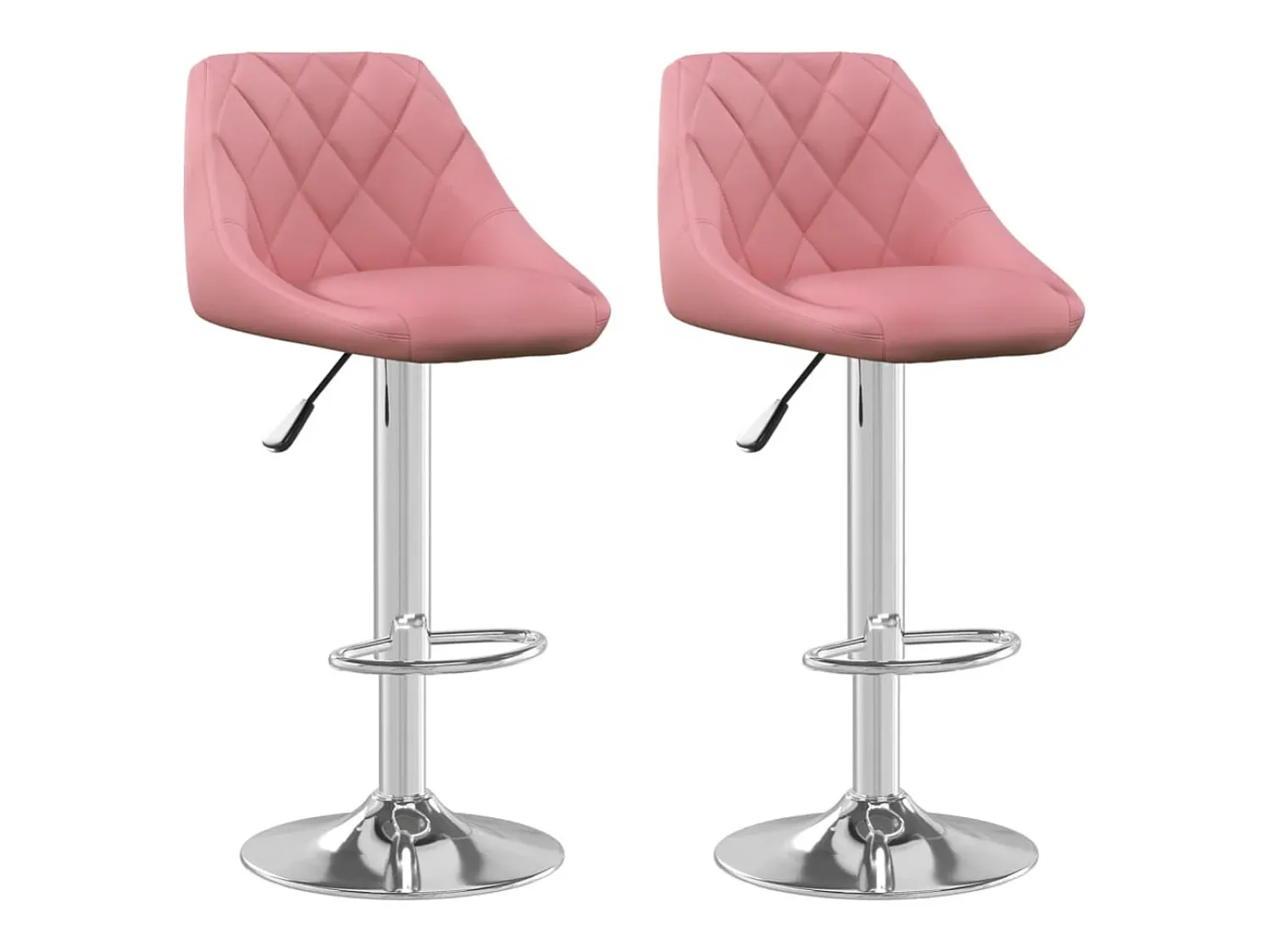 vidaxl Bancos de bar 2 pcs veludo Rosa