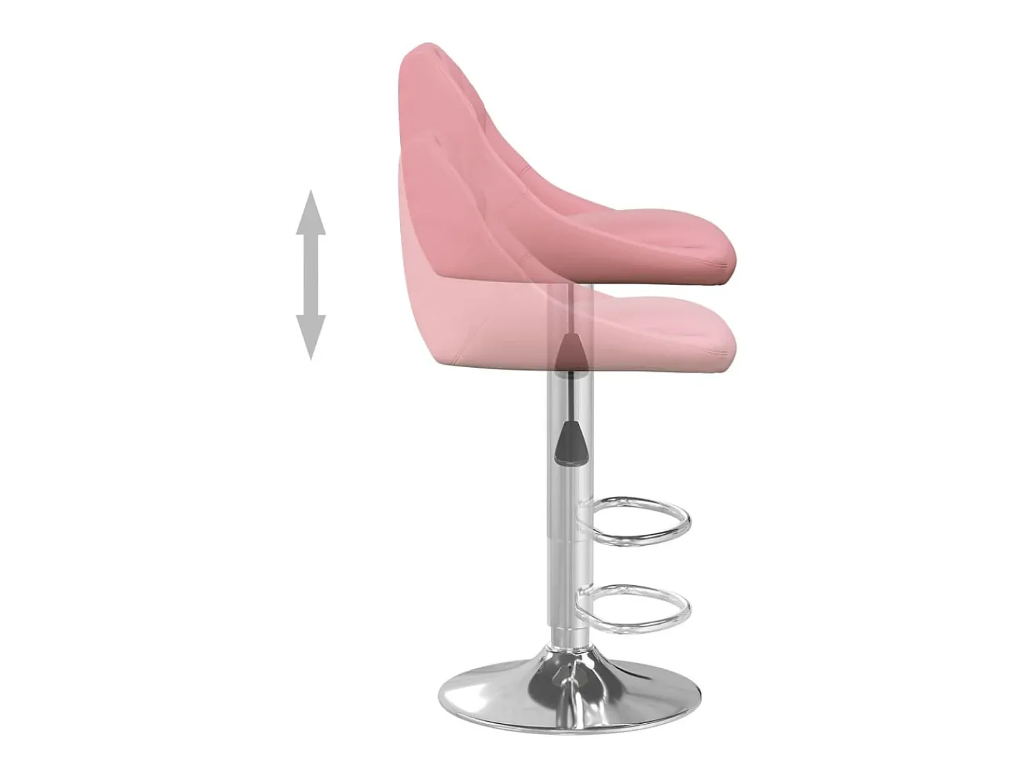 vidaxl Bancos de bar 2 pcs veludo Rosa