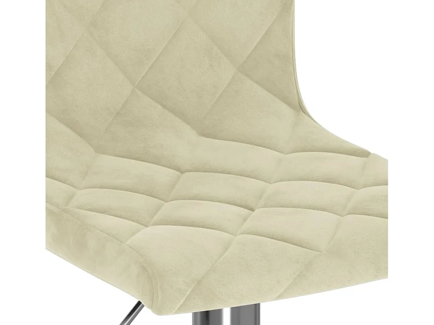 Banco*vidaxl Bancos de bar 2 pcs veludo Creme